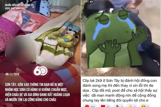 Clip phốt vụ em nữ sinh lớp 8 bị bạn học lột trần rồi đánh