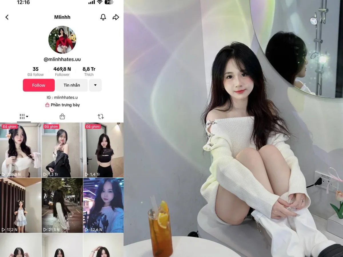 Mlinhh hot tiktoker 400k follow lộ clip sex cực HOT
